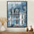 Toile avec cadre flottant noir