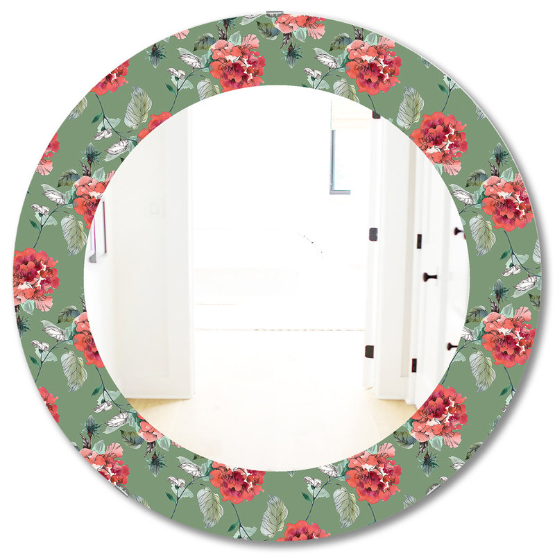 Miroir mural Flowers 1, H 31,5 po x l po