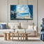 Art mural rustique pour salon, fenêtre, paysage marin, paysage marin, peinture, océan, affiche, œuvre d'art encadrée-91795509