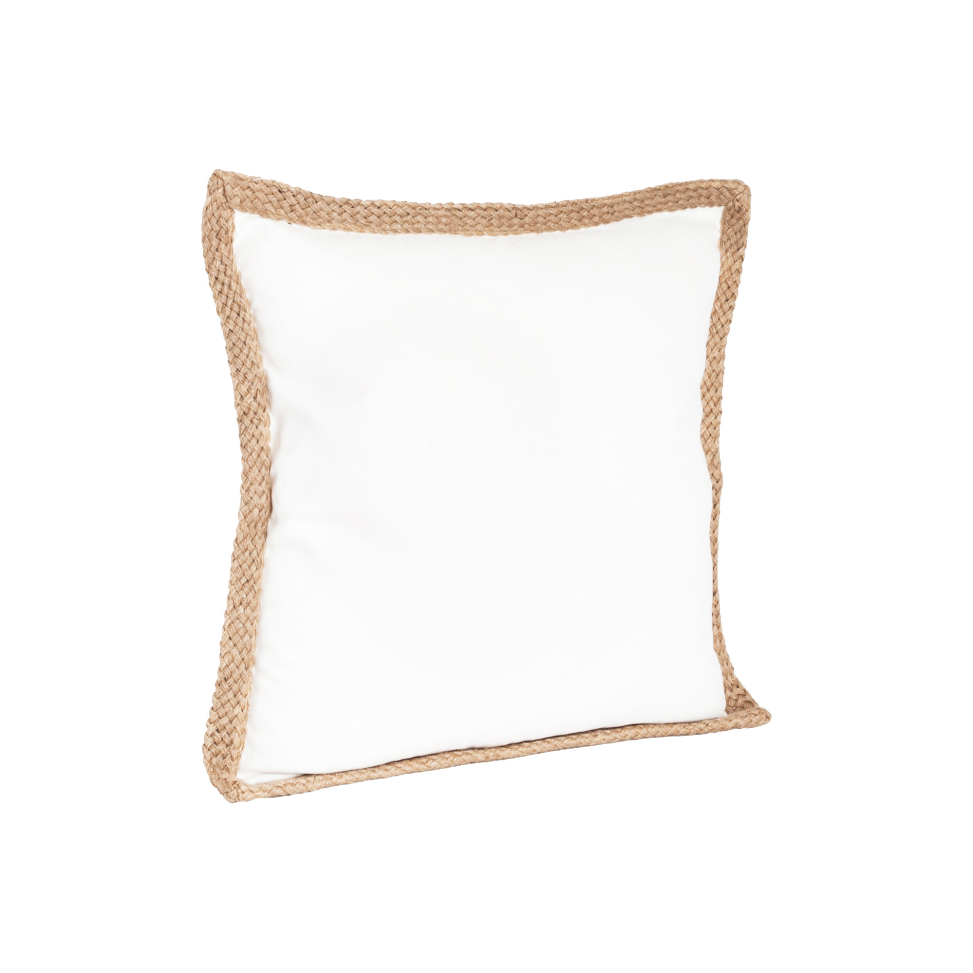 Camelia Cotton Throw Pillow, White