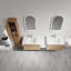 Ensembles de meuble-lavabo double mural multifonctionnel
