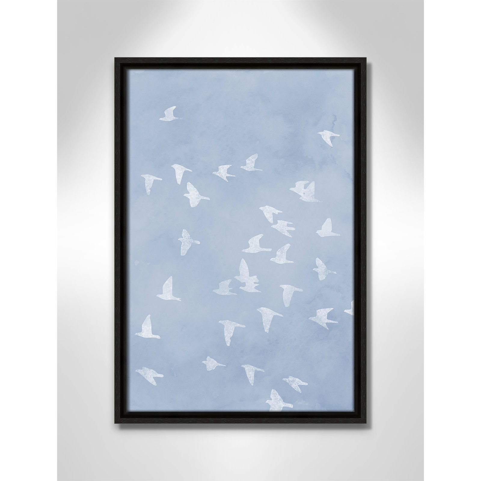 Flying Friends Print by Marcus Prime, 13.5'' W x 19.5'' H, Espresso Floater