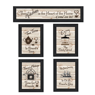 Kitchen Friendship Collection II 5-Piece Vignette Wall Art for Home Décor by Millwork Engineering