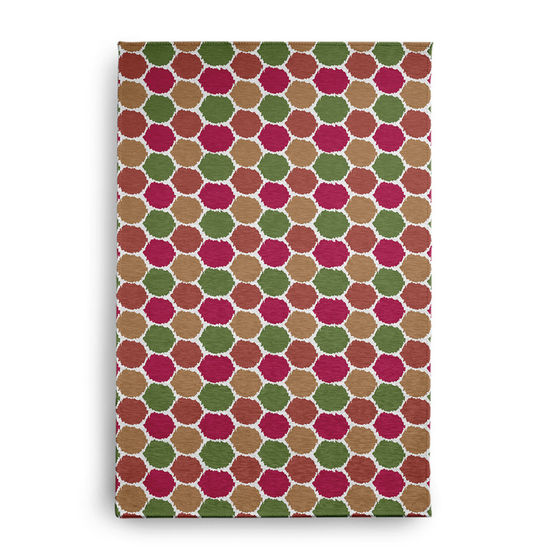 Chenille Geometric Indoor / Outdoor Rug, Rectangle 2' x 3'