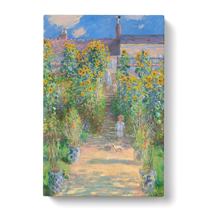Garden At Vetheuil by Claude Monet - Wrapped Canvas Painting, 50cm H x 35cm W x 3cm D