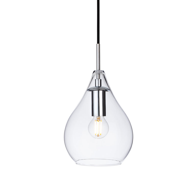 Omar 1 - Light Chrome Teardrop Pendant