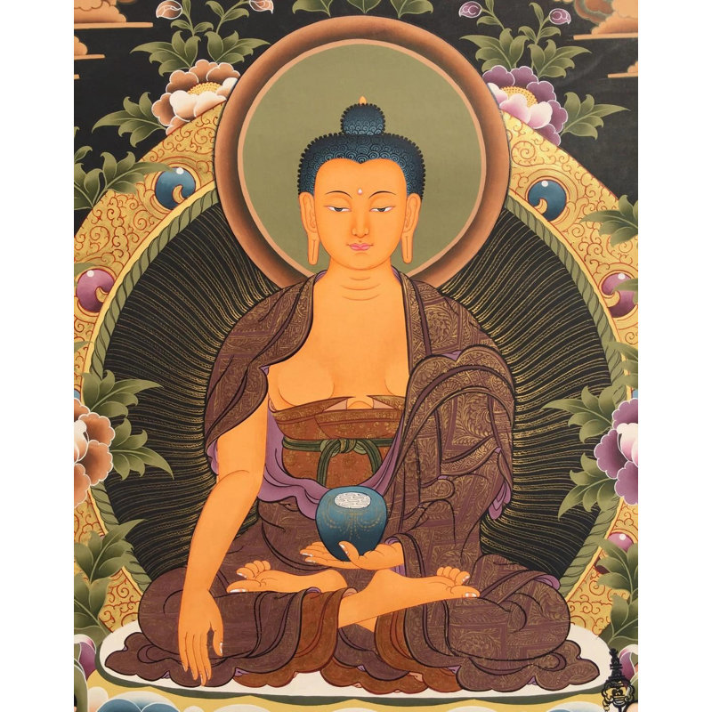 Bouddha Shakyamuni Thangka (Thangka sans brocart)