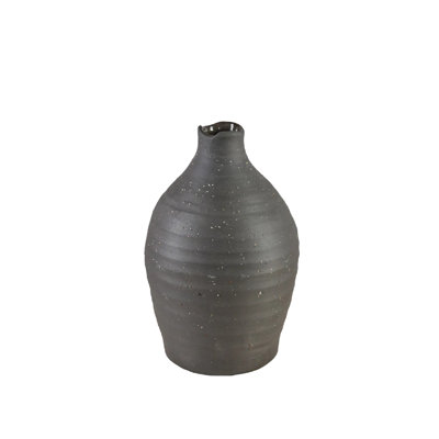  Vase en céramique noire Artisan