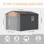 8x10ft OUTDOOR STORAGE SHED