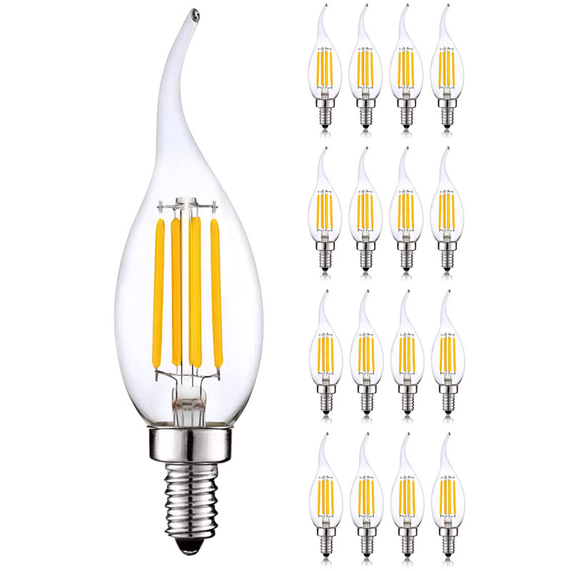 7 Watt (100 Watt Equivalent), CA11 LED, Dimmable, Natural White, E12/Candelabra Base, 2700K, 24