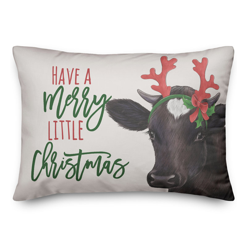  Reindeer Cow Rectangular Throw Cushion