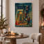 «Singing Carolers on Staircase with Tree Christmas», art mural sur toile-460041608