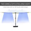 Parasol rectangulaire double face extérieure avec protection UV et manivelle