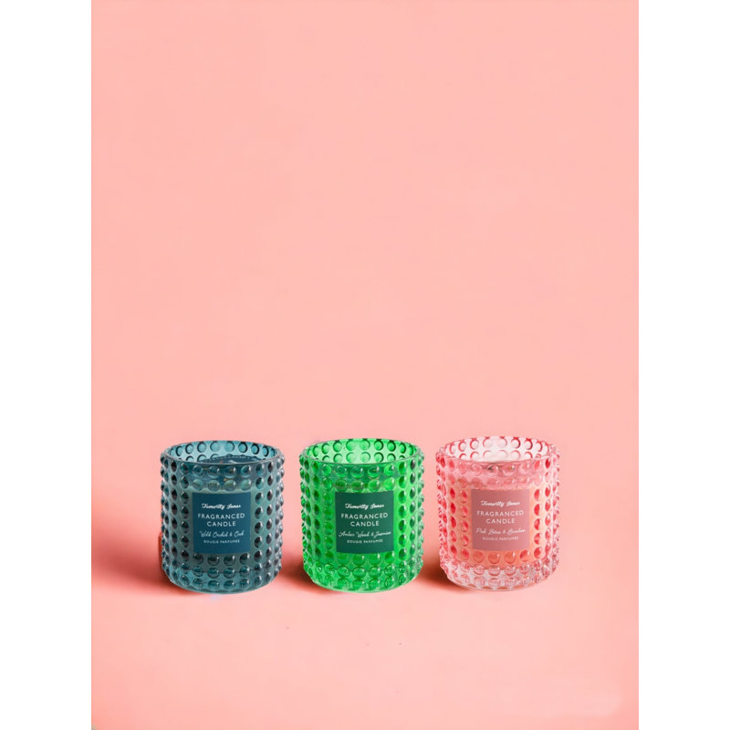 Scented Jar Candle with Glass Holder