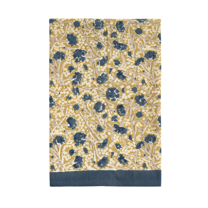 Floral Tea Towel Kitchen Towel, Blue/Green
