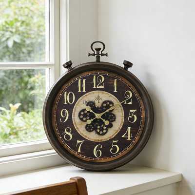 24 Inch Round Wall Clock Gear Mechanism