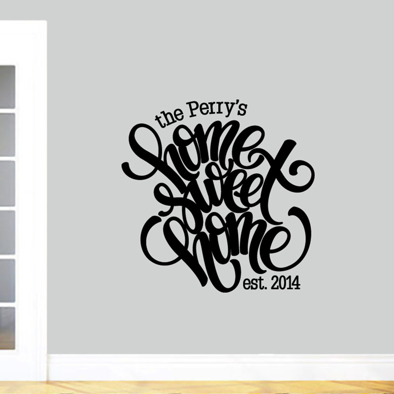 Text & Numbers Wall Decal, Yes, Black