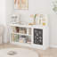 Armoire de rangement pour jouets 3 en 1 avec tableau noir, blanc