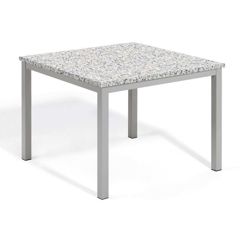 Travira Outdoor Square Dining Table, Tekwood Vintage, Flint
