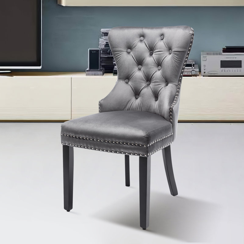 Chantis Upholstered Dining Chair, Grey