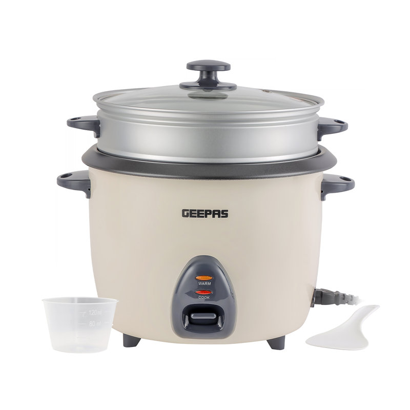 GEEPAS 2.2L Rice Cooker & Steamer with Keep Warm Function, 900W