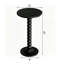 Table d'appoint à piédestal rond noir, table d'appoint haute, table de boissons de style campagne moderne pour le hall d'entrée de la chambre à coucher