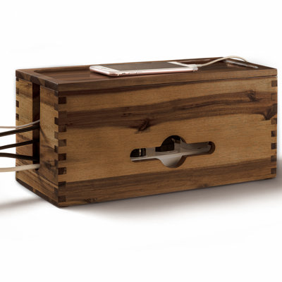 Acacia Wood Large Cable Management Box