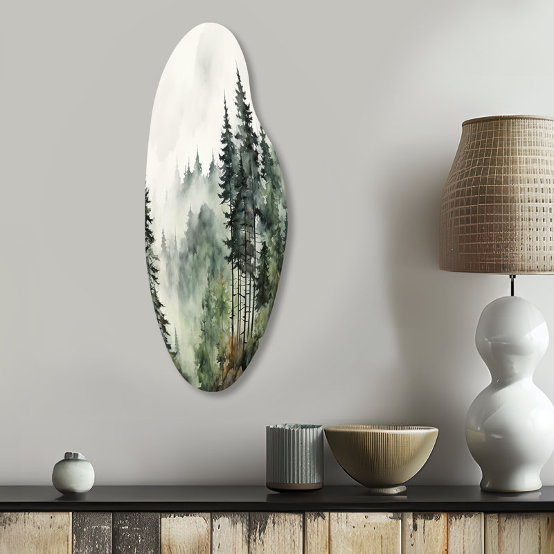 Haddou - Décoration murale irrégulière en forme de pin en métal, H 30 po x l 11 po