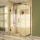 Unidoor Plus 38.5" W x 30.375" D x 72" H Frameless Pivot Rectangle Shower Enclosure with Fixed Panel