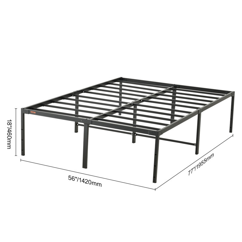 Tesfai 14'' Steel Platform Bed, Full/Double, 18"