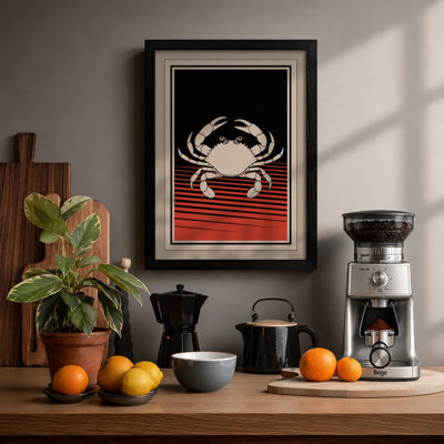 Crab Geometric - Framed Print