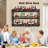 31 Inch Metal Wine Rack Wall Mounted, Bar Shelves For Liquor Bottles With LED Light, 3 Tier Large Capacity Liquor Rack Wall Mounted With Glass Holder For Home Bar & Dining Room, Black-805899078-805899079