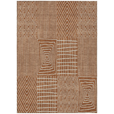 Tapis intérieur / extérieur brun lavable 3 pi x 5 pi