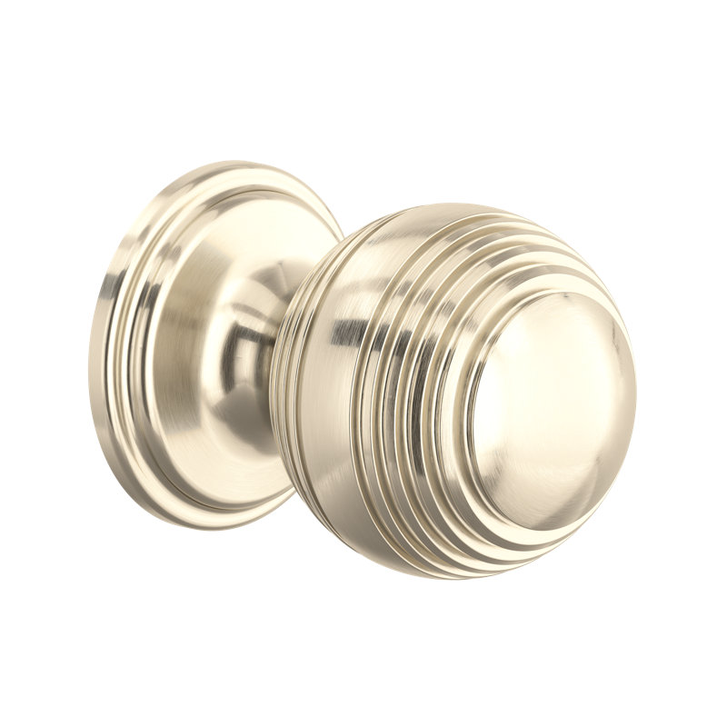 Large Contour Drawer Pull Knobs, Satin Nickel