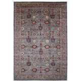 High-Quality Hand-Knotted Green Area Rug