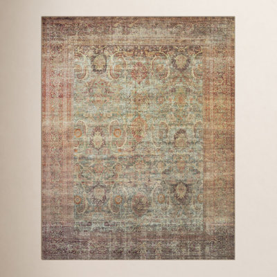 Amber Lewis x Loloi Georgie Jade Sunset Oriental Rug