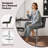Flavienne Swivel Bar Stools Set Of 2 With Heavy-Duty Metal Base & Footrest Back-1555188991-1555188989