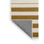Tapis beige à rayures horizontales lavable à la machine