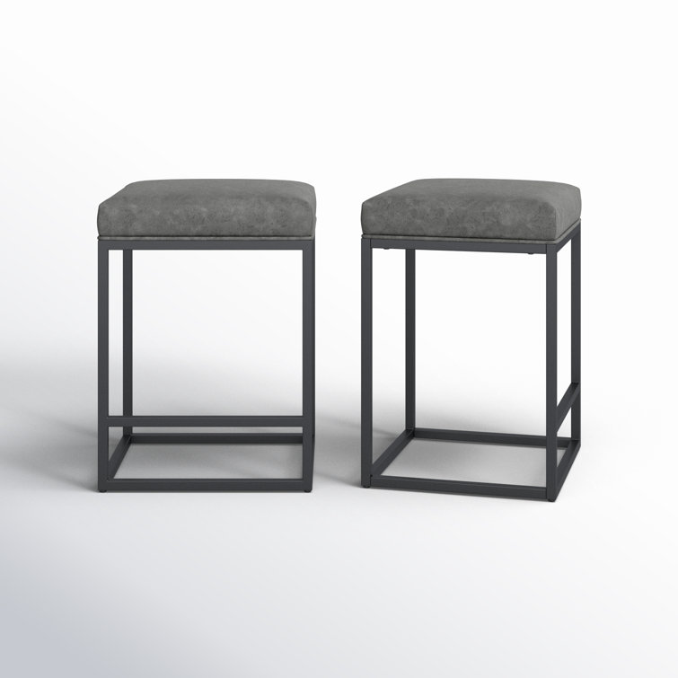 Borough Upholstered Counter Stool with Metal Frame