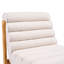Fauteuil d'appoint Fluffy beige foncé avec structure en bois massif naturel-944271179-944271181