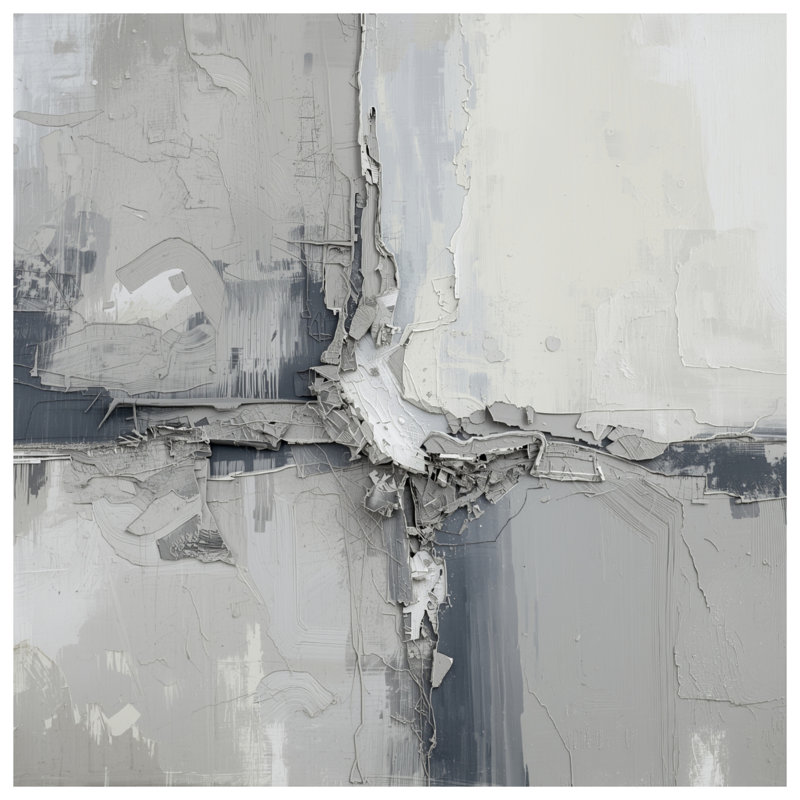 Textured Grey Abstract Canvas Gallery Wrap in Many Sizes, 16 x 20 inches