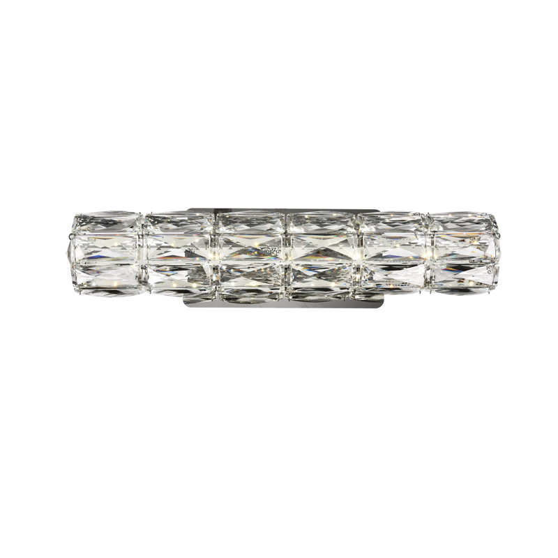 Éclairage de salle de bain à DEL à intensité variable Ultan, H 4,7 po x l 18,1 po x P 9 po, Chrome