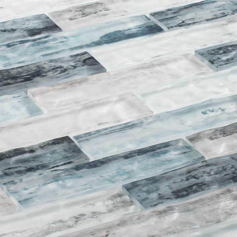 Giovan 1-in. x 4-in. Brick Joint Wood Look Matt Glass Wall & Floor Mosaic Tile, Islandia