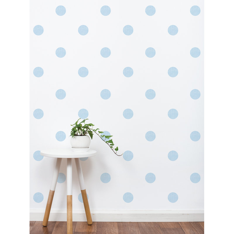 Pois et adhésifs en vinyle texturé à pois 3 pouces, Bleu ciel