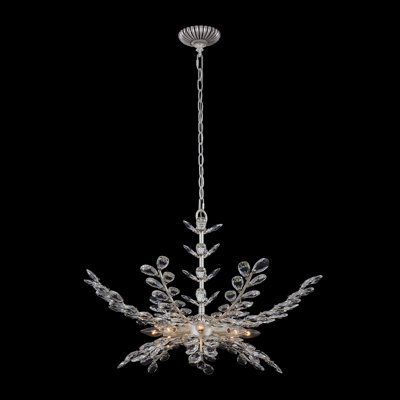 Alloro 8 LT Pewter/Clear Chandelier Allegri