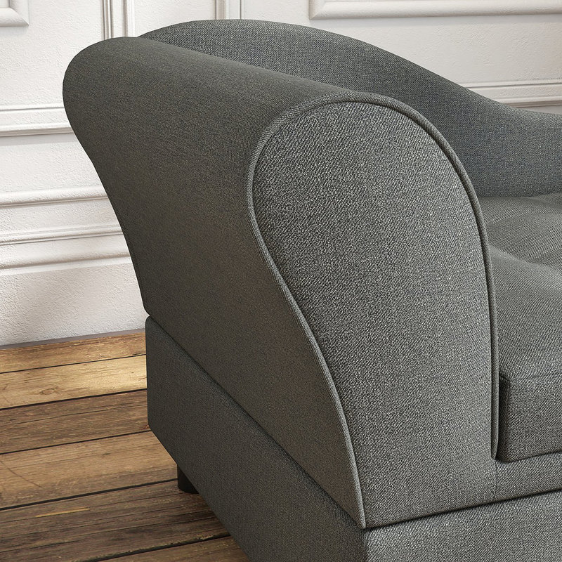 Canapé pour animal de compagnie Pawhut, canapé pour chien, lit surélevé pour petits et moyens chiens, avec rangement caché, coussin doux capitonné, gris