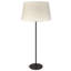 Lampe sur pied 1 lumière Kenilworth - noir mat - abat-jour blanc