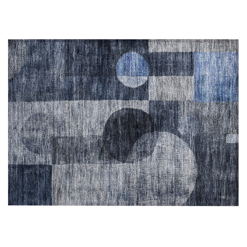 Machine Washable Indoor/Outdoor Chantille ACN1114 Navy Rug, Rectangle 1'8" x 2'6"