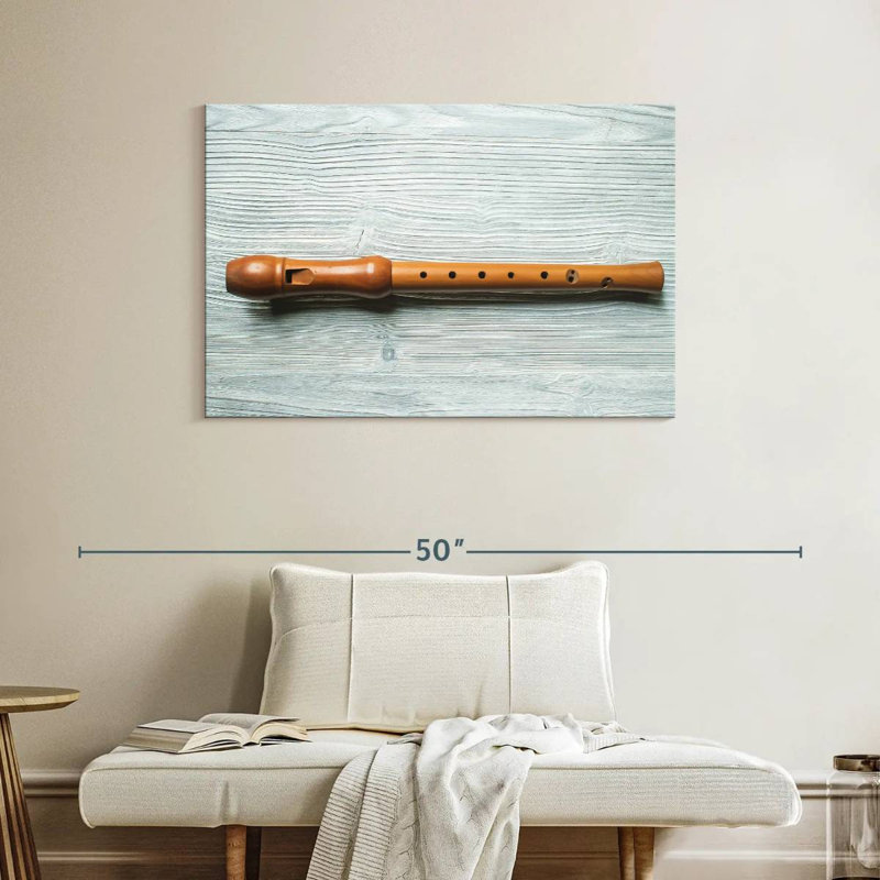 Abarca Musical Wooden Flute, 26" H x 39" W