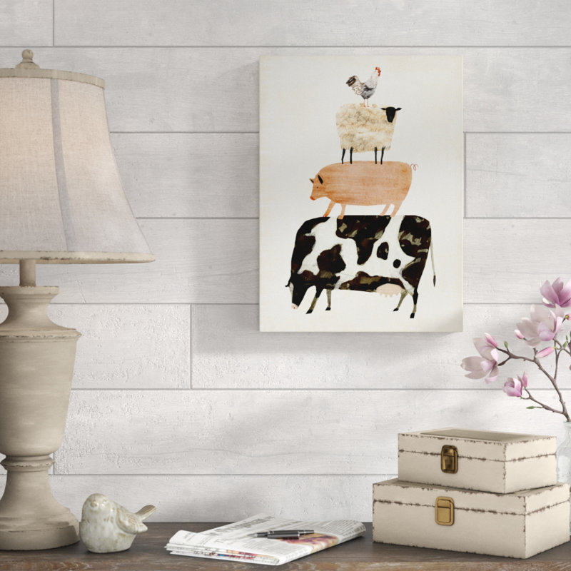 « barnyard bud iii », peinture sur toile tendue, H 19 po x l 14 po x P 2 po